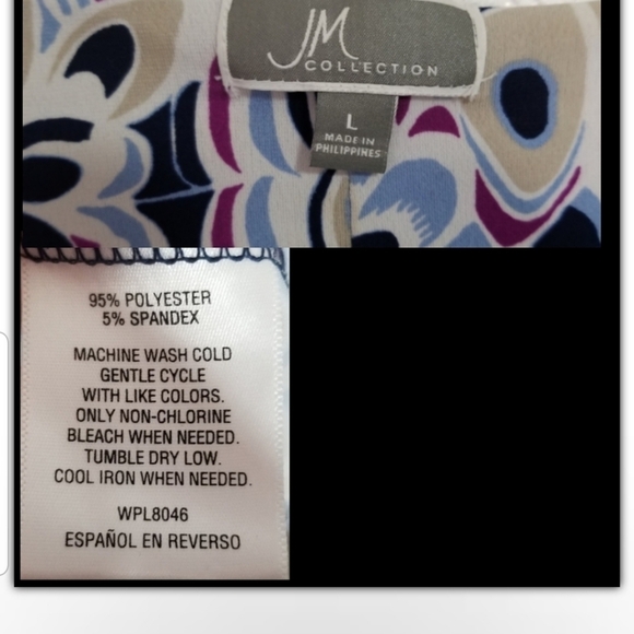 JM Collection faux wrap dress size large - Picture 3 of 3